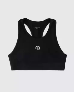 Czarny top z logo