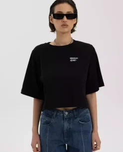 Czarny t-shirt Another Crop