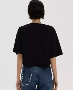 Czarny t-shirt Another Crop