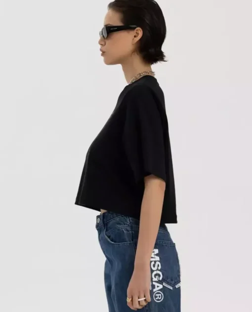 Czarny t-shirt Another Crop