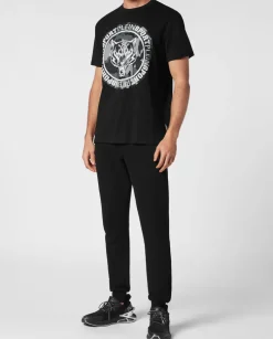 Czarny t-shirt bez rękawów Carbon Tiger