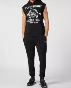 Czarny t-shirt bez rękawów Tiger