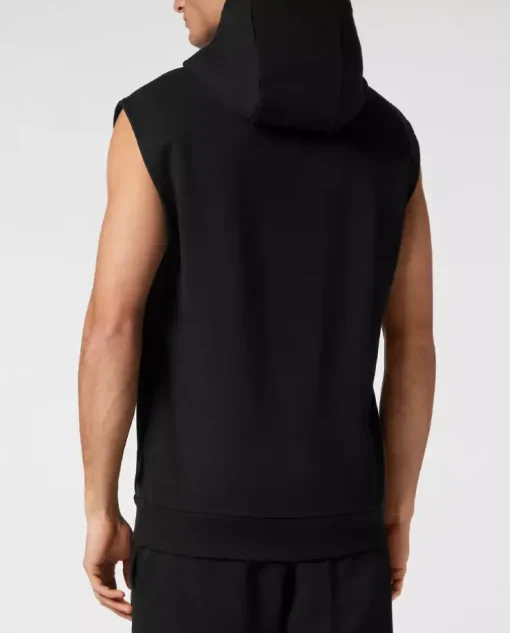 Czarny t-shirt bez rękawów Tiger
