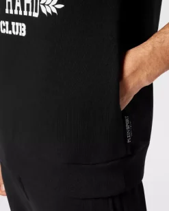 Czarny t-shirt bez rękawów Tiger