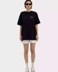 Czarny t-shirt Brunch Relaxed