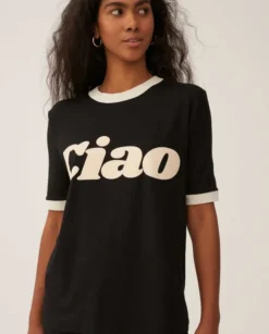 Czarny t-shirt Ciao
