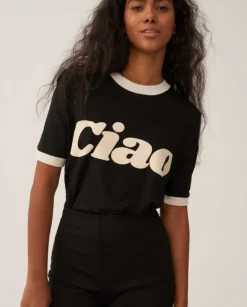 Czarny t-shirt Ciao
