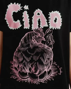 Czarny t-shirt Pollo