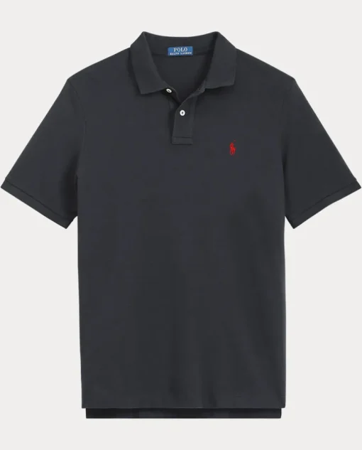 Czarny t-shirt polo Classic Fit