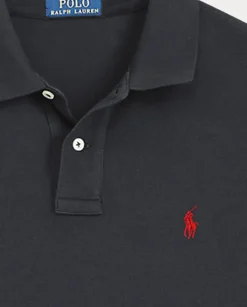 Czarny t-shirt polo Classic Fit