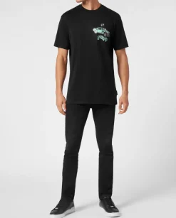Czarny t-shirt z bawełny