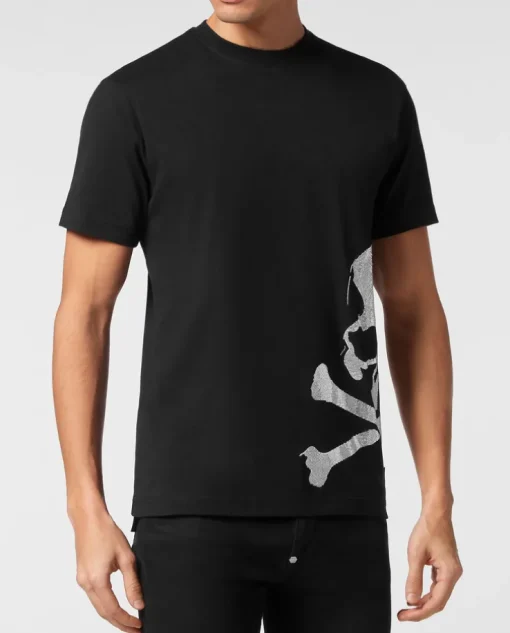 Czarny t-shirt z czaszką
