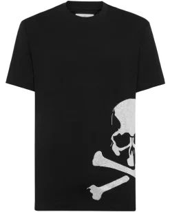 Czarny t-shirt z czaszką