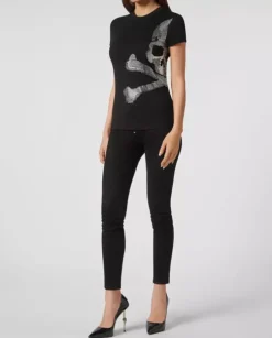 Czarny t-shirt z czaszką Skull & Bones