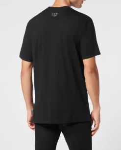 Czarny T-shirt z dużym logo