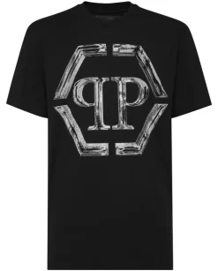 Czarny T-shirt z dużym logo