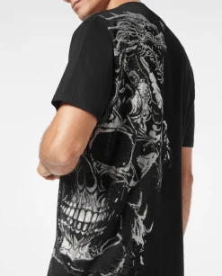 Czarny T-shirt z dużym printem