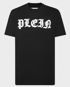 Czarny t-shirt z gotyckim logo