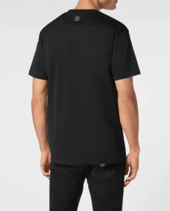 Czarny t-shirt z kolorowym logo