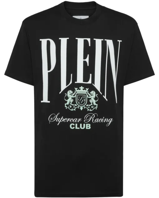 Czarny t-shirt z kontrastowym logo