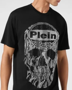 Czarny t-shirt z kultową czaszką
