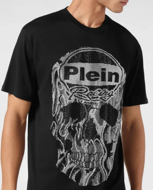 Czarny t-shirt z kultową czaszką