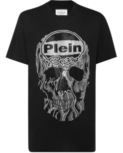 Czarny t-shirt z kultową czaszką