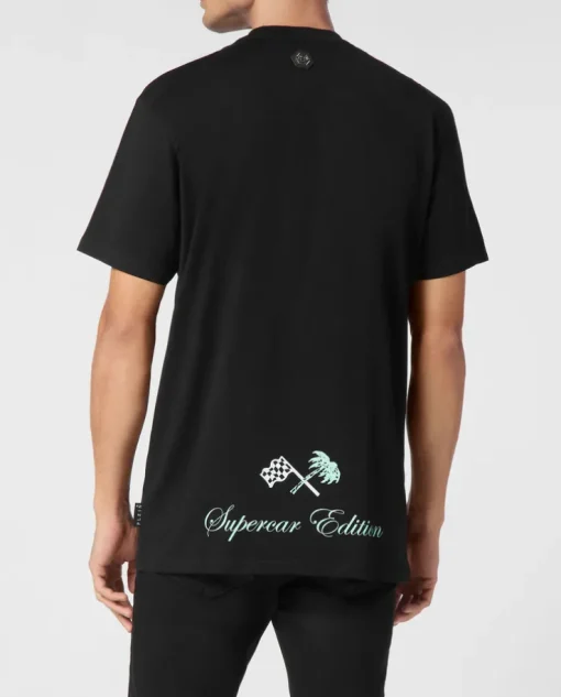 Czarny t-shirt z kultową czaszką