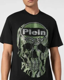 Czarny t-shirt z kultową czaszką