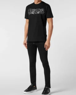 Czarny t-shirt z logo