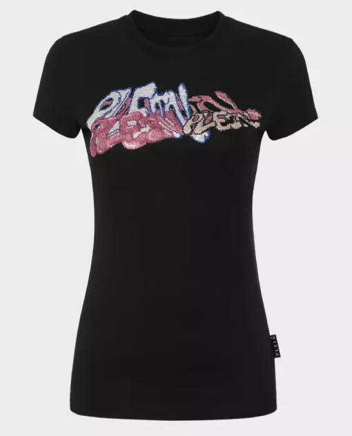 Czarny t-shirt z logo Bombing Graffiti