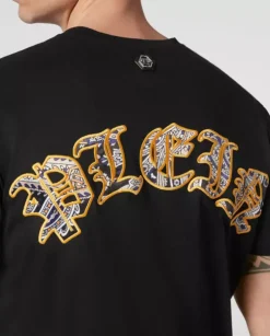 Czarny t-shirt z logo Paisley Gothic