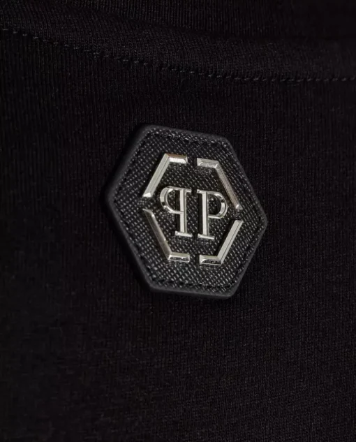 Czarny t-shirt z logo SS Glass