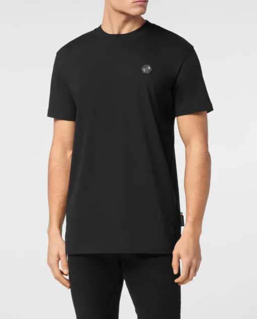 Czarny t-shirt z mini logo