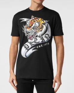 Czarny t-shirt z motywem Tiger