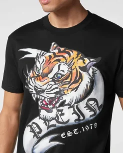 Czarny t-shirt z motywem Tiger