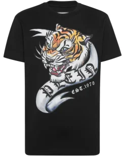 Czarny t-shirt z motywem Tiger
