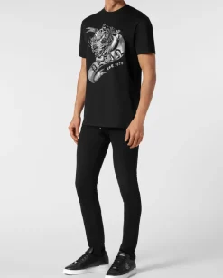 Czarny t-shirt z motywem Tiger