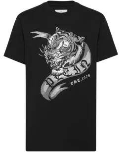 Czarny t-shirt z motywem Tiger