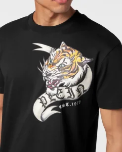 Czarny t-shirt z motywem Tiger