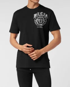 Czarny t-shirt z motywem Worldwide