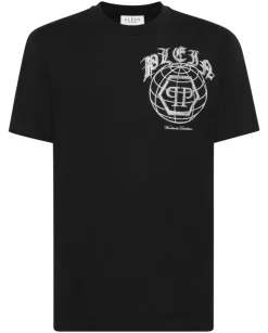 Czarny t-shirt z motywem Worldwide