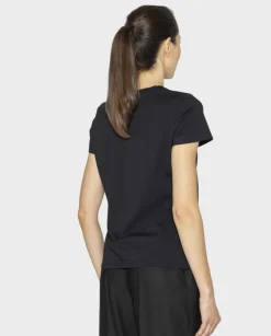 Czarny t-shirt z nadrukiem