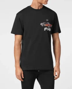 Czarny t-shirt z nadrukiem Cars Racing