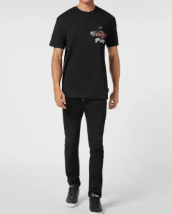 Czarny t-shirt z nadrukiem Cars Racing