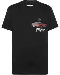 Czarny t-shirt z nadrukiem Cars Racing