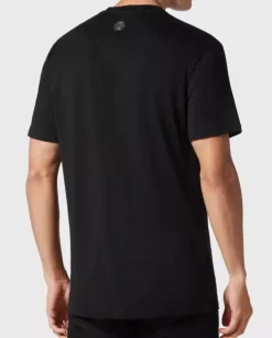 Czarny t-shirt z nadrukiem Flowers
