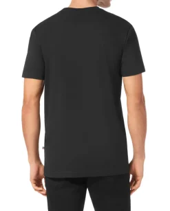 Czarny t-shirt z nadrukiem lwa