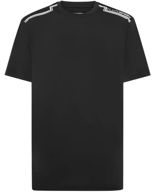 Czarny t-shirt z ozdobnym wzorem