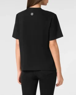 Czarny t-shirt z printem